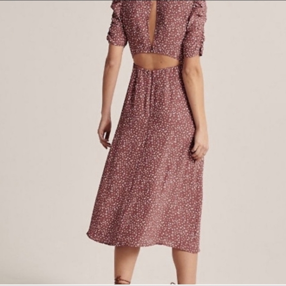 A&F Midi Polka Dot Dress - Picture 2 of 9